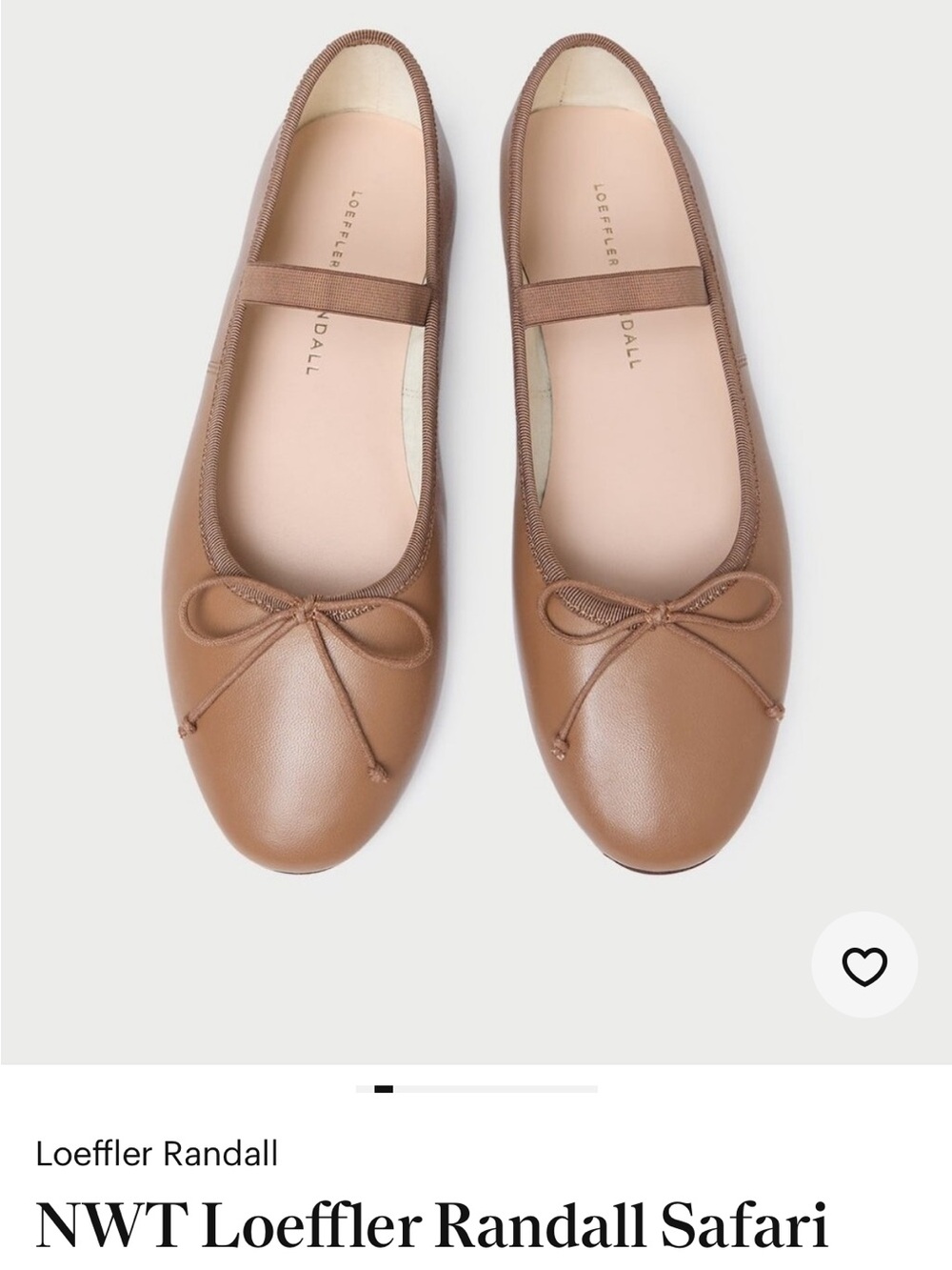 Loeffler Randall Ballet Flat in Safari Brown size 8.5